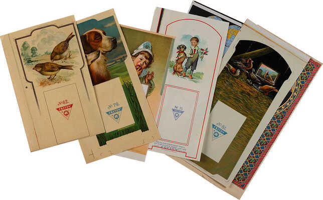 Подборка из 8 листов календарных стенок фабрики «Светоч». Л., [1920-е гг.]